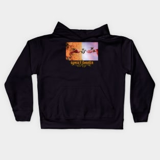 sunset chaser / heart work Kids Hoodie